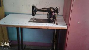 Black And Gray Singer Treadle Sewing Machine