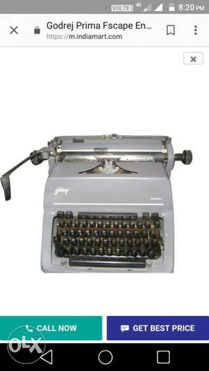 Godrej English typewriter 1 year old new