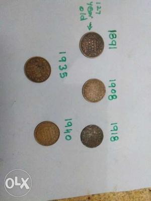Indian old coins collections 127years old coin