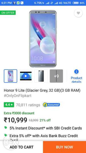 New sealed honor 9 lite 3+32gb contact me