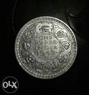 Old One Rupee Silver coin for sale at good price
