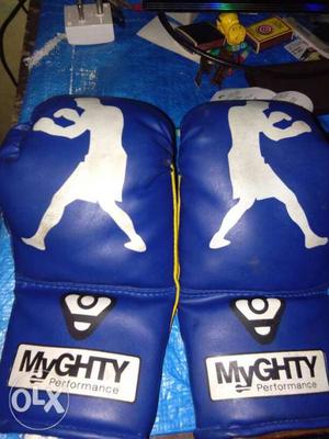 Pair Of Blue MyGHTY Boxing Gloves