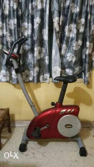 Red And Black Stationary Bike