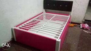 Red And White Wooden Bed Frame