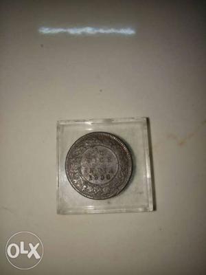 Round old coin 