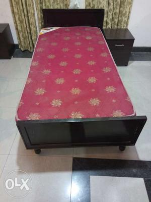 Single Bed Cart, side table & mattress,