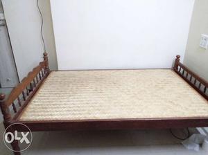 Strong Double bed made of Kerala coconut wood.