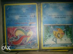 Two Pokemon Feebas And Milotic Trading Cards