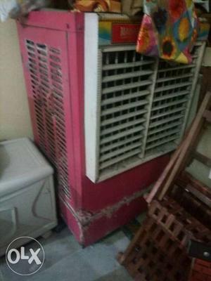 Red And White Metal Air Cooler in good condition