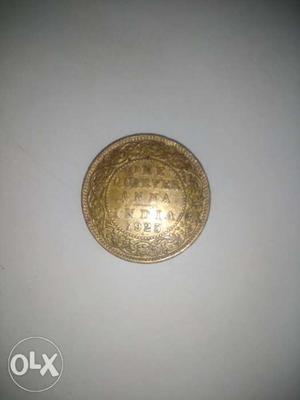 100 year old coin one quarter anna india
