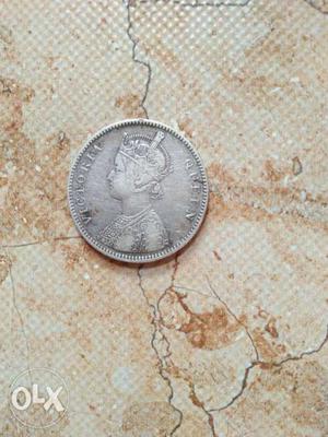 155 yrs. old pure silver (chandi) indian coin.