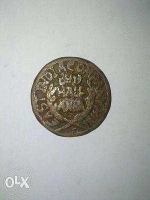 Antiqe coin East India company, half Anna 