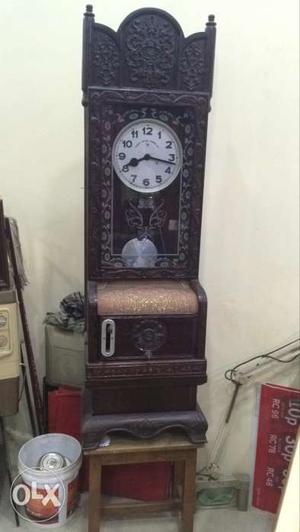 Antique standing clock with printer