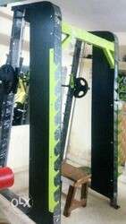 Black And Green Exercise Equipment