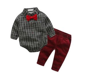 Boys Bow Tie Onesie & Pants Set - First Birthday Outfit