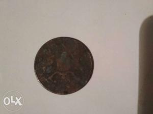 Coin of  one left out of ten. East India