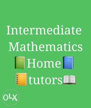 Home tutors for intermediate mathematics