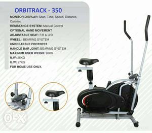 NEW BOX PACK Black And Gray Orbitrack-350 Elliptical Trainer