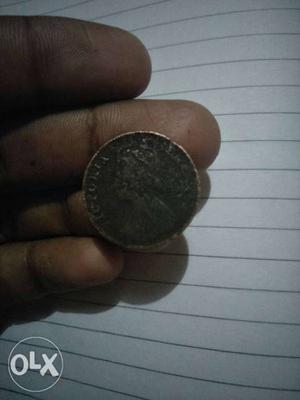 One quarter anna indian  victoria verry old