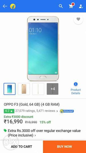 Oppo f3.. seal pack phone h.. new rate  m
