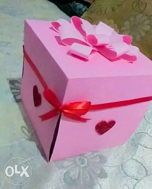 Pink explosion box
