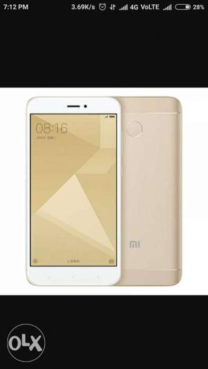 Red mi 4 gold colour deliver as soon 64gb sealed packed