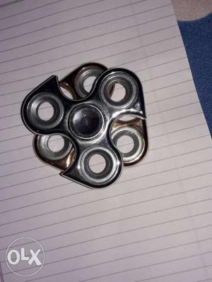 Two Black And Gray 3-lobe Fidget Spinners