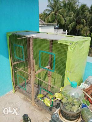 4ft × 4ft × 1.8ft cage for sell. price is Fixed.