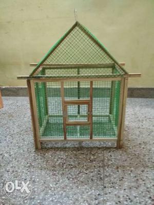 Bird Wooden Cage Length 2ft, Width 1.25 ft