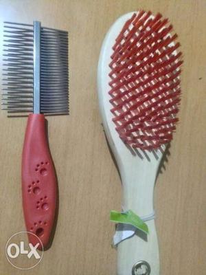 Dog hair brushes and combs price: rs 250 each