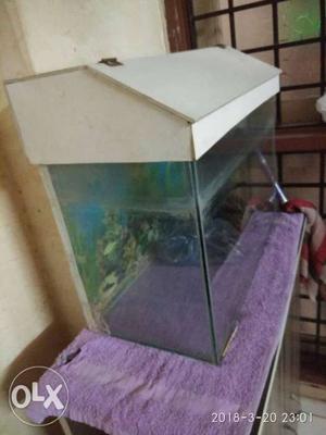 Fish aquarium 46cm(l) 22cm(b) 30cm(h) with its