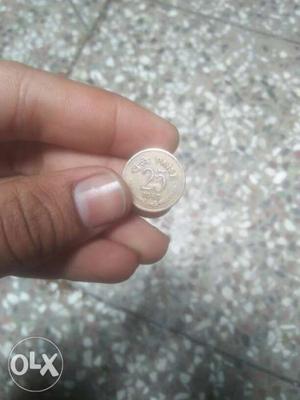 25 paise Indian coin year 