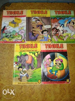 5 tinkle books, with all the pages.