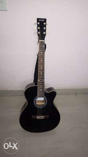 Black Cutaway Acoustic Guitar