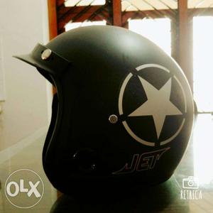 Black JET Half-face Helmet