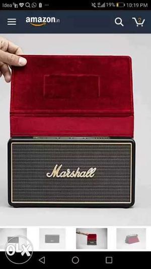 Black Marshal wireless speaker seal band box 2 years