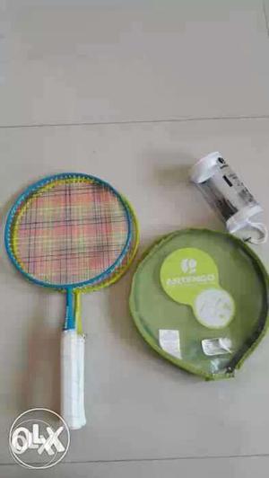 Blue And Yellow Badminton Rackets