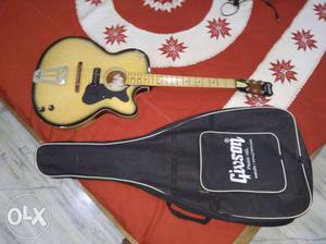 Brown And Black Gibvson Acoustic Guitar With Gig Bag
