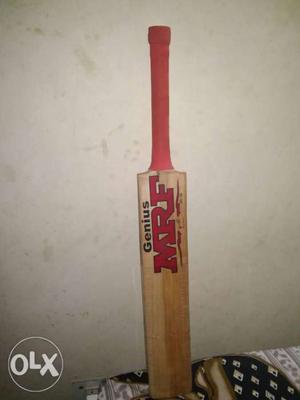 Brown And Red Genius MRF Cricket Bat