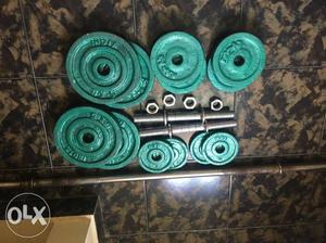 Dumbells with removables plates & Barbell