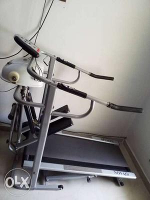 Exercise equipment with two extra auxiliaries.