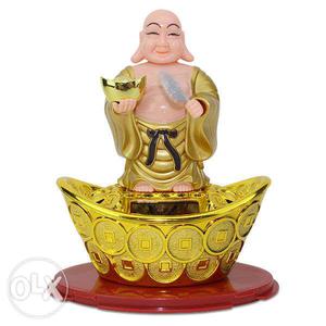 Feng Shui Solar Laughing Budha with Ship for gifting
