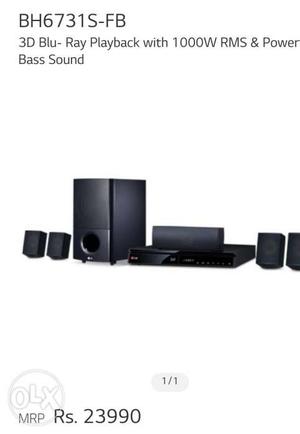 LG blue ray home theater power full sounds 5.1
