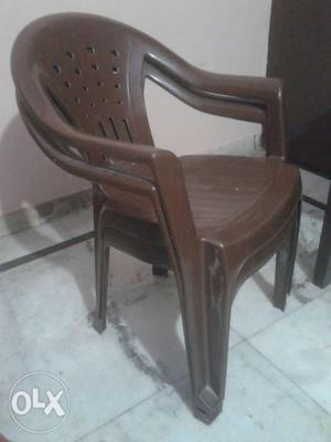 2 solid Dark brown chairs in excellent condition.