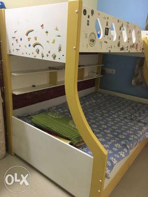 4 years old bunk bed with one mattress for sale
