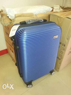 Blue And Black Luggage Trolley Bag