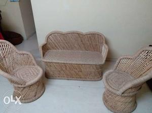 Brown Wicker 3-piece Sofa Set FIXED RATE
