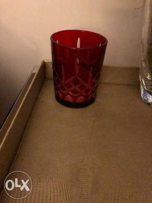 Candle stands.. for tea lights.. set of 2.. red