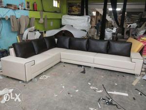 Manufacture L shaped sofa with good quality cushions very