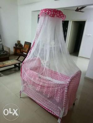 Pink cradle for new born baby